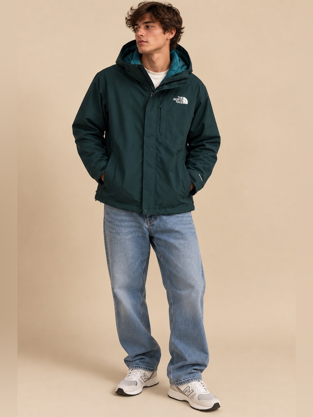 The North Face Carto Triclimate 3 in 1 DryVent Jacket Mens XXL Teal Blue Winter